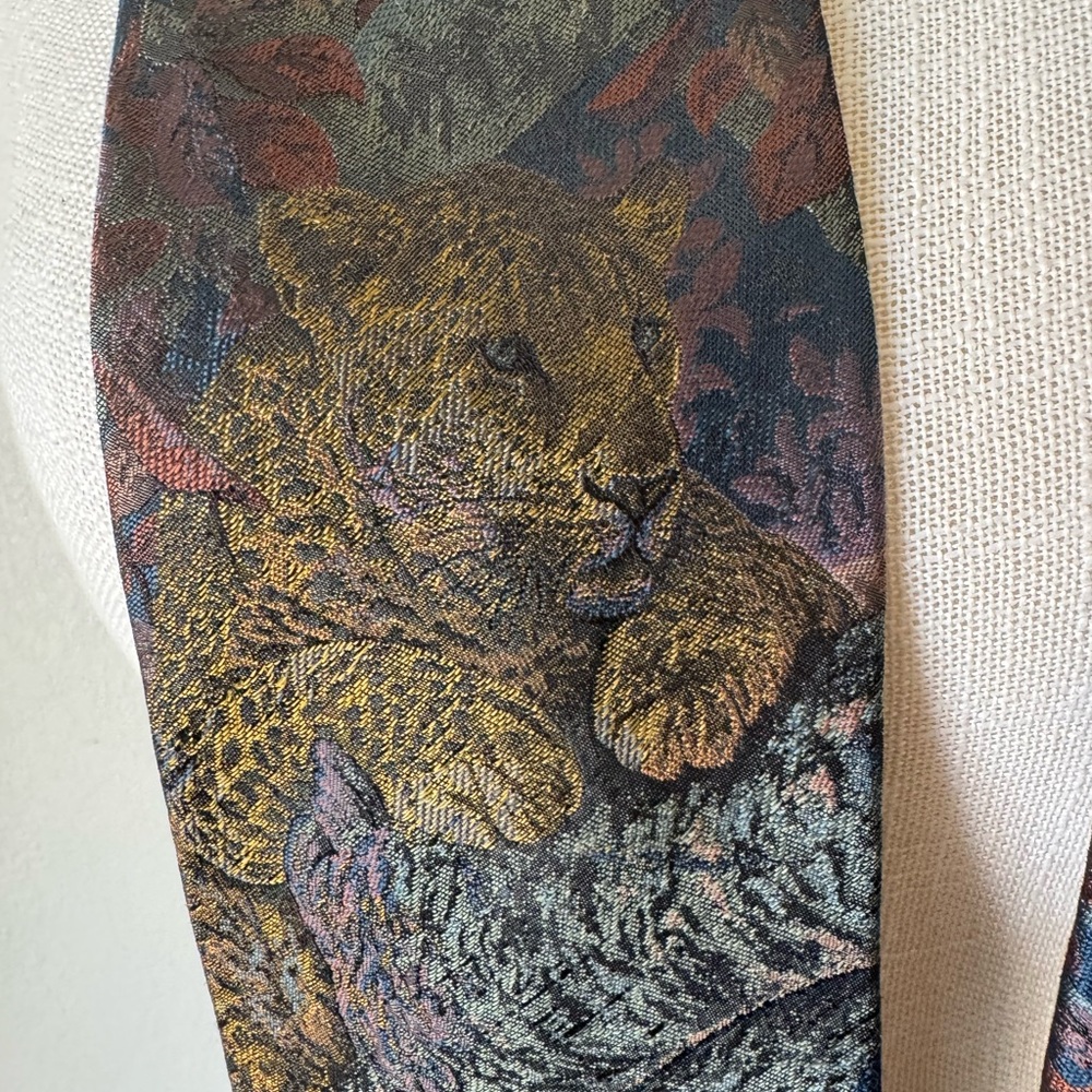 Dior Multicolor Jungle Pattern Tie - image 2